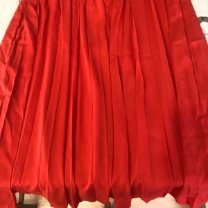 Wide pleat midi skirt - Grenadine color